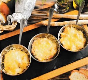 Жюльен с языком и грибами