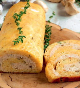 Сырный рулет с курицей