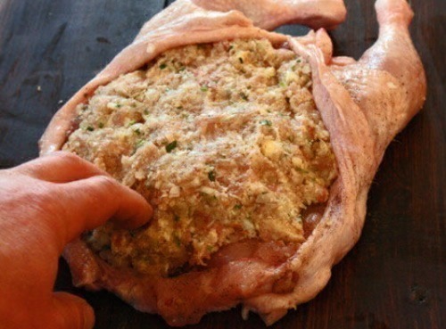 фаршированная курица без костей рецепт с фото