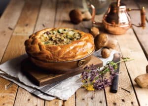 Пирог с картофелем и грибами