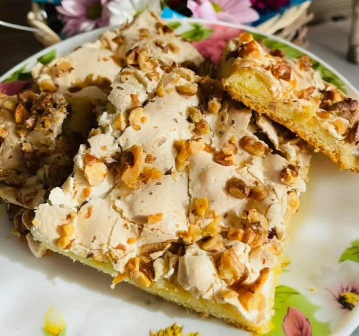 Лимонное печенье с безе