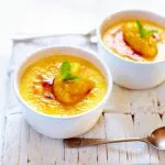 ванильный крем с абрикосовым кули