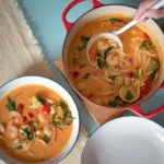 Азиатский суп с креветками
