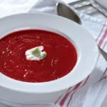 Свекольный суп-пюре с васаби